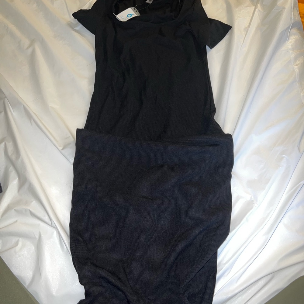 NEW black dress with square front cut out